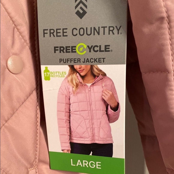 Free Country Blush Pink Quilted Puffer Jacket - Picture 3 of 5
